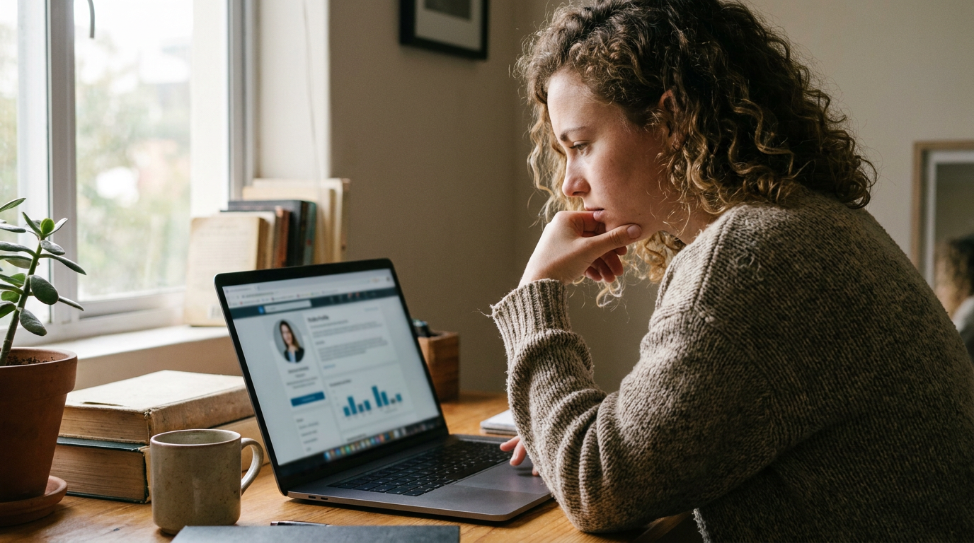 Look beyond the design and ask what the profile actually tells you about the provider, their services and the work you need done.